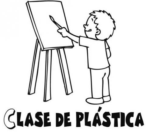 Dibujos para colorear de un niño pintando un cuadro