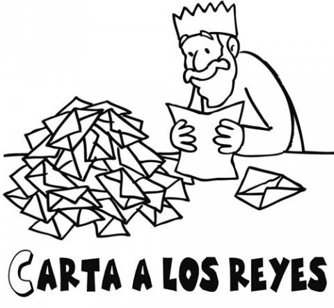 Rey mago leyendo una carta