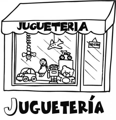 Dibujos para pintar de tiendas: juguetería