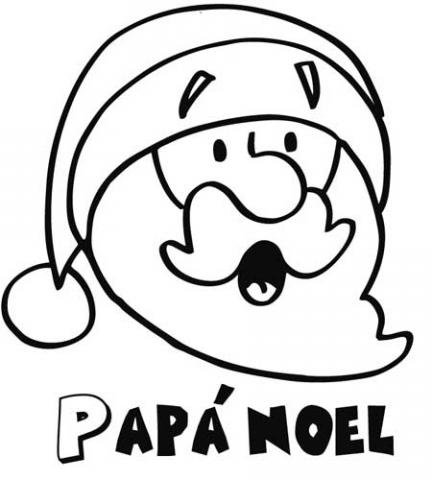 Dibujo de Navidad de Papá Noel asombrado