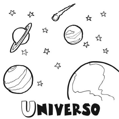 Dibujos para colorear del Universo. Imágenes gratis