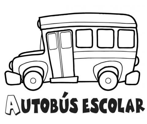 Dibujos de autobús escolar para imprimir y colorear