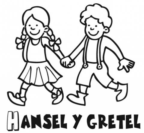 Dibujos de cuentos infantiles para colorear: Hansel y Gretel