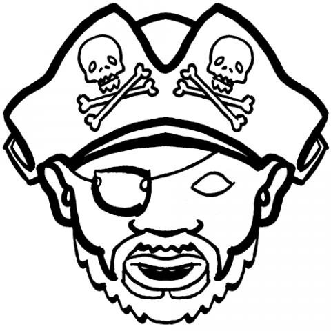 Dibujos de una careta de pirata para en
