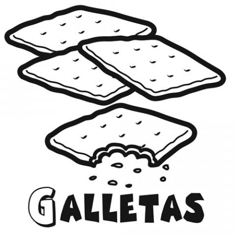 Dibujo de galletas para colorear con los niños