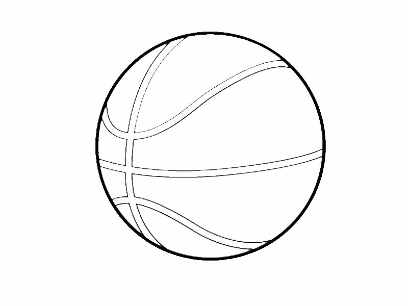 Balón de baloncesto. Dibujo para colorear con los niños