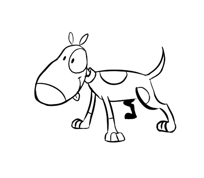 Perro con manchas: Dibujos para colorear