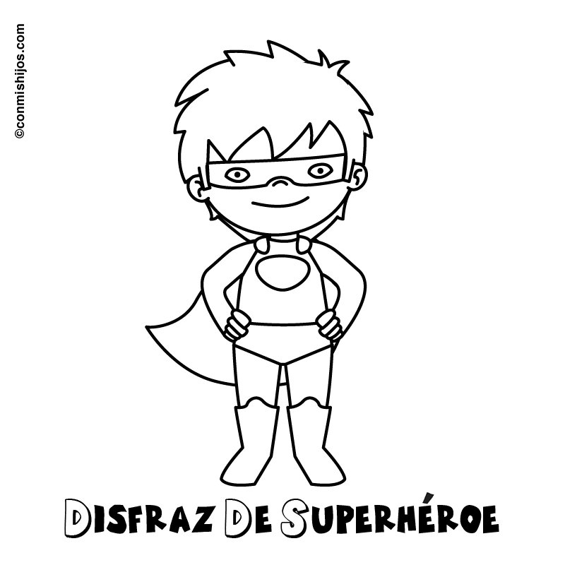 Imagen gratis para pintar de disfraz de superhéroe