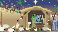El nacimiento del niño Jesús. Cuento de Navidad
