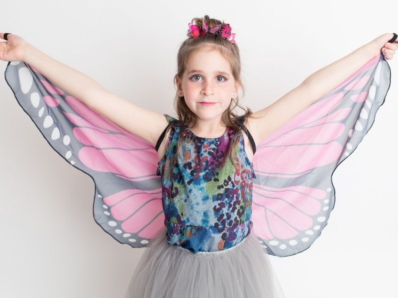 Vicio Dormitorio taza Disfraz de mariposa. Manualidad de Carnaval para niños