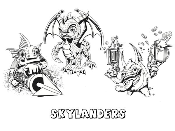 Skylanders Spyro´s Adventure. Dibujos de videojuegos para niños