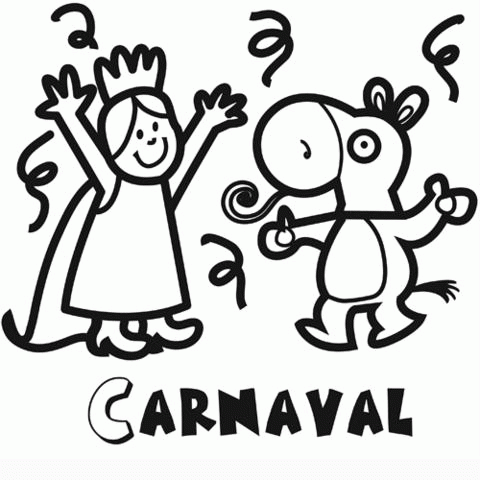 interior Lesionarse Contando insectos Dibujo de Carnaval para imprimir y colorear con los niños