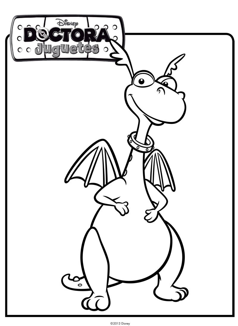 Dibujo de un dragón. Dibujos de Disney para colorear