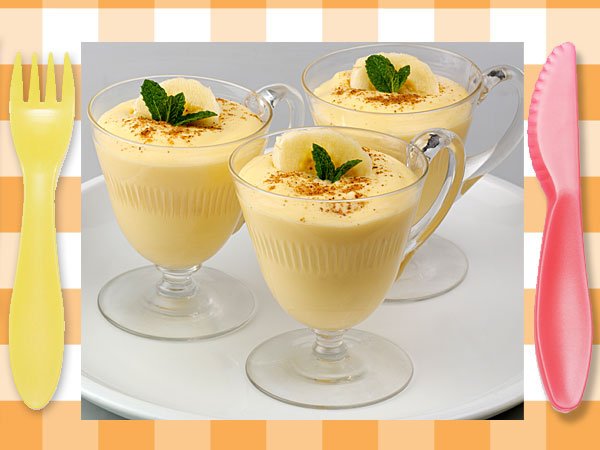 Mousse de plátano, receta de postre fácil para niños