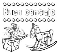 Colorear los nombres: dibujo con juguetes