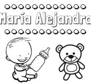 Divertidos dibujos de nombres: peluche y bebé