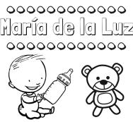 Divertidos dibujos de nombres: peluche y bebé