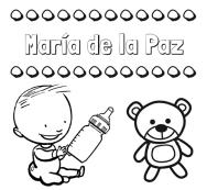 Divertidos dibujos de nombres: peluche y bebé