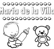 Divertidos dibujos de nombres: peluche y bebé