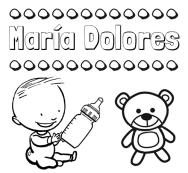 Divertidos dibujos de nombres: peluche y bebé