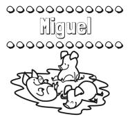 Dibujos con el nombre Miguel para colorear e imprimir