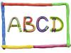 Letras del alfabeto con plastilina de colores