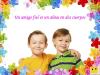 Amigos abrazados. Frases de amor para niños