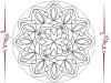 Dibujo de un mandala de flores para imprimir