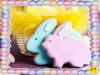 Decoración de galletas de Pascua. Conejos de colores