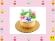 Decoración de muffins de Pascua. Nata con flores