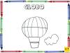 Dibujo para colorear con los niños de un globo