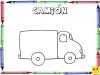 Dibujo para colorear con los niños de un camión