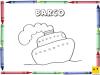 Dibujo para colorear con los niños de un barco