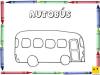 Dibujo para colorear con los niños de un autobús