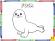 Dibujo para colorear con los niños de una foca