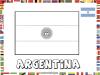 Bandera de Argentina. Dibujos de banderas para pintar