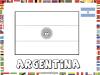 Bandera de Argentina. Dibujos de banderas para pintar