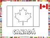 Bandera de Canadá. Dibujos de banderas para pintar
