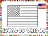 Bandera de Estados Unidos. Dibujos de banderas para pintar