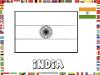 Bandera de India. Dibujos de banderas para pintar