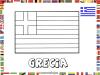 Bandera de Grecia. Dibujos de banderas para pintar