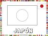 Bandera de Japón. Dibujos de banderas para pintar