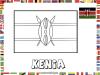 Bandera de Kenia. Dibujos de banderas para pintar