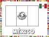Bandera de México. Dibujos de banderas para pintar