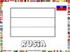 Bandera de Rusia. Dibujos de banderas para pintar