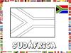 Bandera de Sudáfrica. Dibujos de banderas para pintar