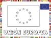 Bandera de la Unión Europea. Dibujos de banderas para pintar