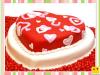 Tarta decorada con corazones de fondant