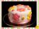 Tarta de fondant con detalles de flores