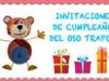 Invitaciones de cumpleaños para imprimir con el Oso Traposo